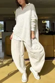 Made in Italy Big Softie Super Slant Knit Top Stone Marl 